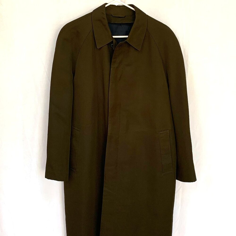 Vtg Men's Dark Brown Sanyo Trench Coat - Picture 2 of 14